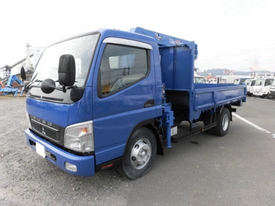 三菱 キャンター 小型 クレーン付 床鉄板 3段 の中古トラック【車両No.106972】