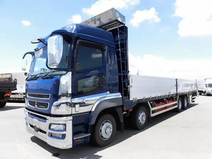 三菱 スーパーグレート 大型 平ボディ ハイルーフ 床鉄板 の中古トラック【車両No.110900】