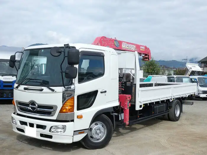 日野 レンジャー 中型/増トン クレーン付 床鉄板 4段 の中古トラック【車両No.115267】