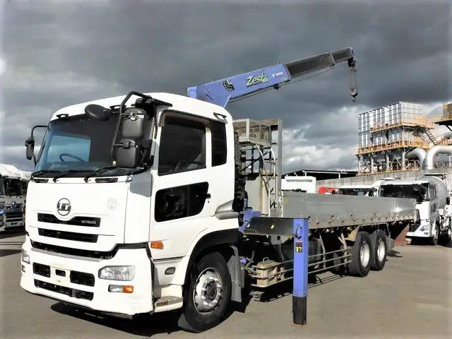 日産UD クオン 大型 クレーン付 アルミブロック 3段 の中古トラック【車両No.118713】