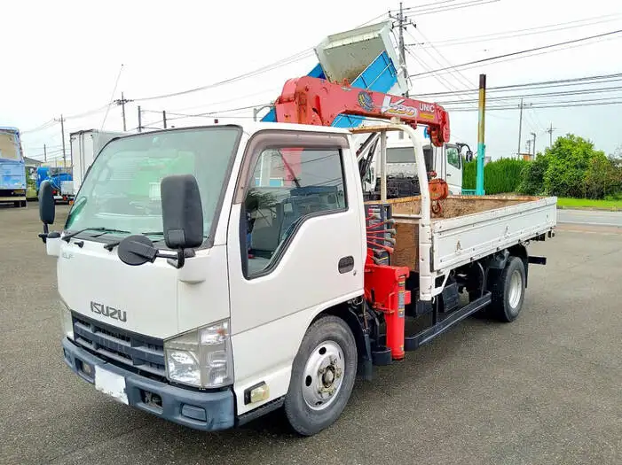 いすゞ エルフ 小型 クレーン付 3段 フックイン の中古トラック【車両No.118989】