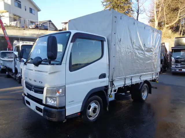 三菱 キャンター 小型 平ボディ 幌 TPG-FBA00 の中古トラック【車両No.121089】
