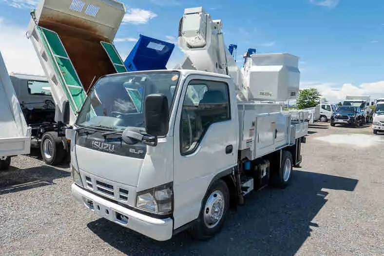 いすゞ エルフ 小型 高所・建柱車 高所作業車 電工仕様 の中古トラック【車両No.128542】