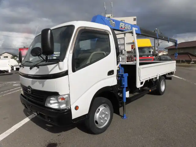 日野 デュトロ 小型 クレーン付 床鉄板 4段 の中古トラック【車両No.131036】