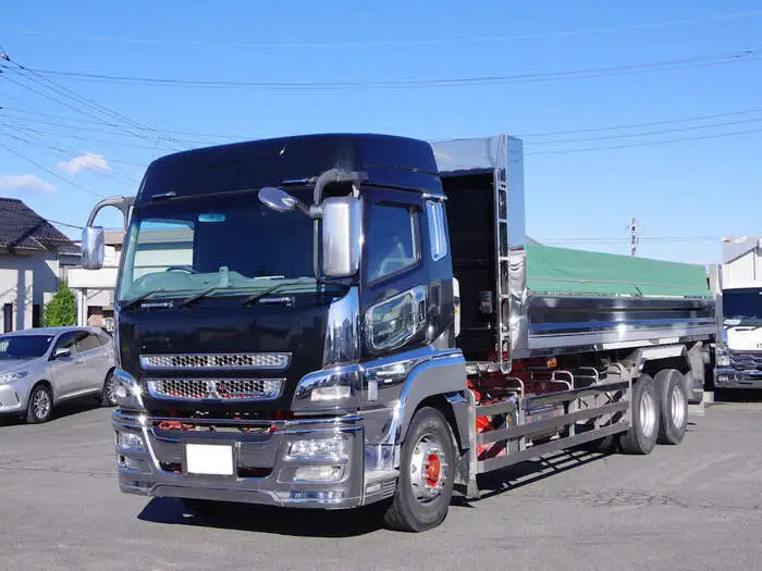 三菱 スーパーグレート 大型 ダンプ ハイルーフ ステンレス張り の中古トラック【車両No.137585】