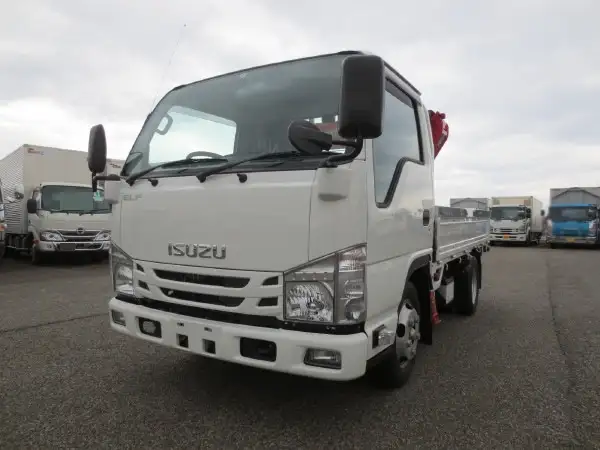 いすゞ エルフ 小型 クレーン付 横置簡易クレーン 床鉄板 の中古トラック【車両No.142810】