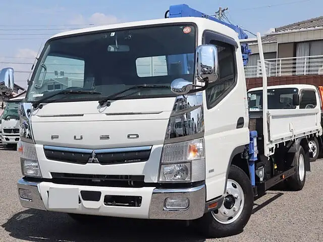 三菱 キャンター 小型 クレーン付 床鉄板 4段 の中古トラック【車両No.143068】