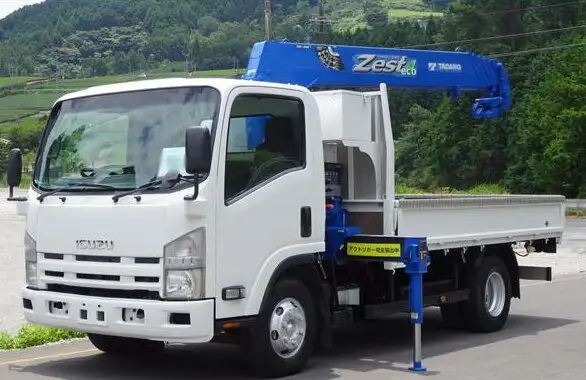 いすゞ エルフ 小型 クレーン付 床鉄板 5段 の中古トラック【車両No.150421】