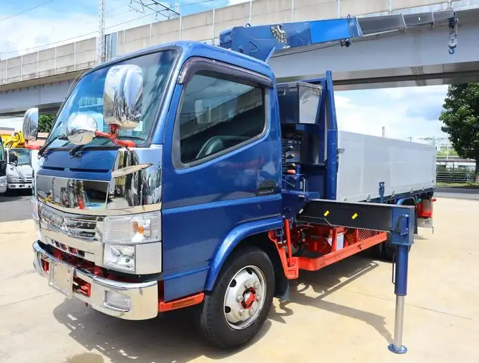 三菱 キャンター 小型 クレーン付 床鉄板 アルミブロック の中古トラック【車両No.151666】