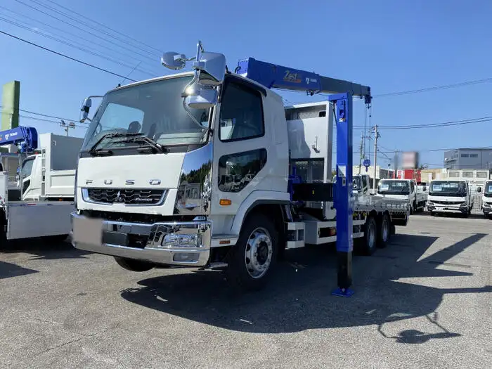 三菱 ファイター 中型/増トン 車両重機運搬 4段クレーン ラジコン の中古トラック【車両No.153727】