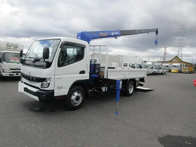 三菱 キャンター 小型 クレーン付 パワーゲート 4段 の中古トラック【車両No.153845】