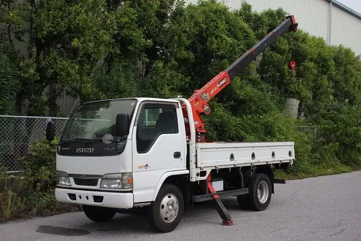 いすゞ エルフ 小型 クレーン付 横置簡易クレーン 4段 の中古トラック【車両No.155074】