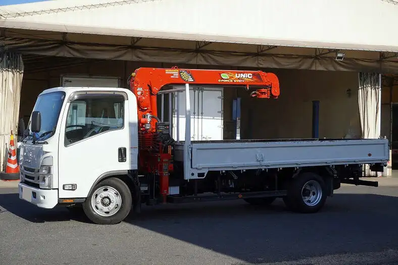 いすゞ エルフ 小型 クレーン付 床鉄板 3段 の中古トラック【車両No.157302】