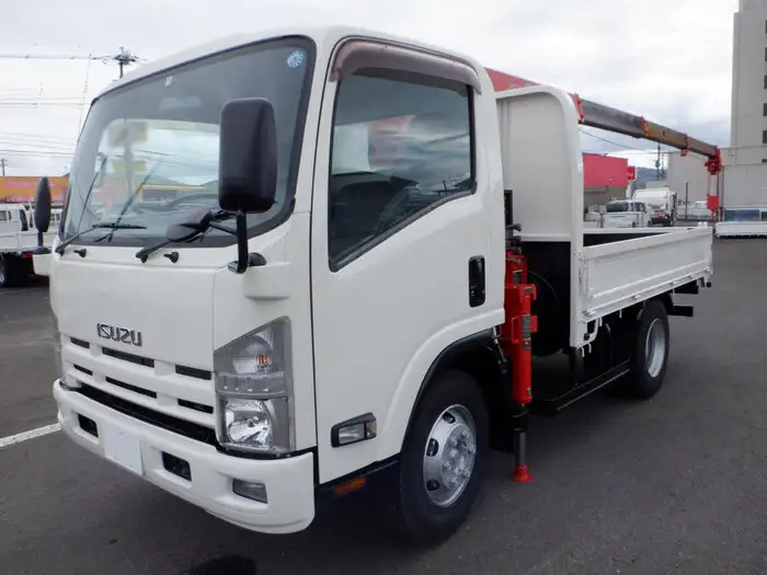 いすゞ エルフ 小型 クレーン付 床鉄板 4段 の中古トラック【車両No.157955】