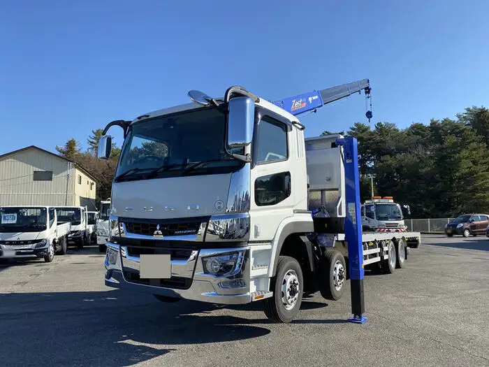 三菱 スーパーグレート 大型 車両重機運搬 4段クレーン ウインチ の中古トラック【車両No.158544】