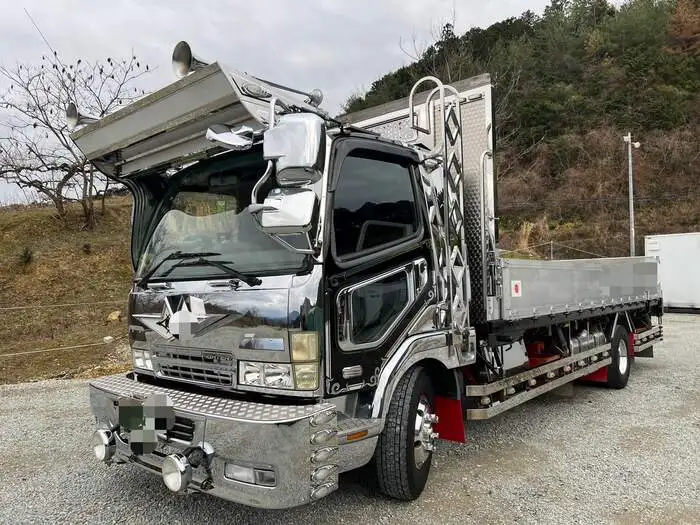三菱 ファイター 中型/増トン 平ボディ アルミブロック ベッド の中古トラック【車両No.160512】