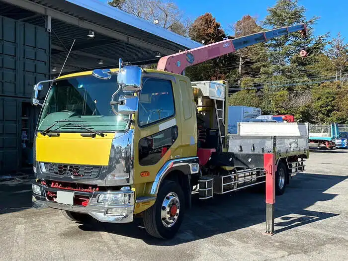 三菱 ファイター 中型/増トン クレーン付 床鉄板 アルミブロック の中古トラック【車両No.160446】