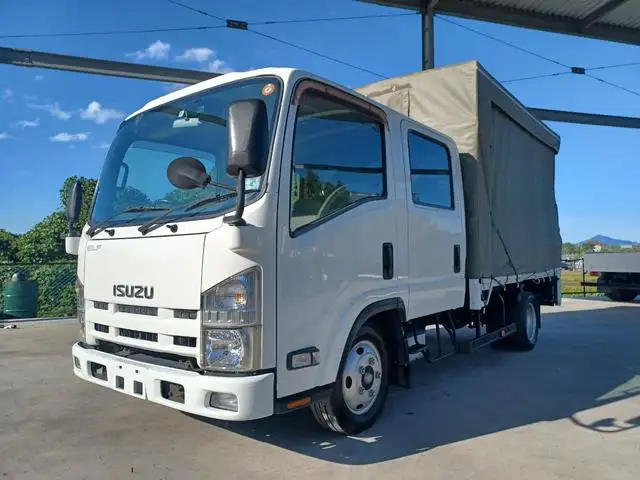 いすゞ エルフ 小型 平ボディ Wキャブ 幌 の中古トラック【車両No.162892】