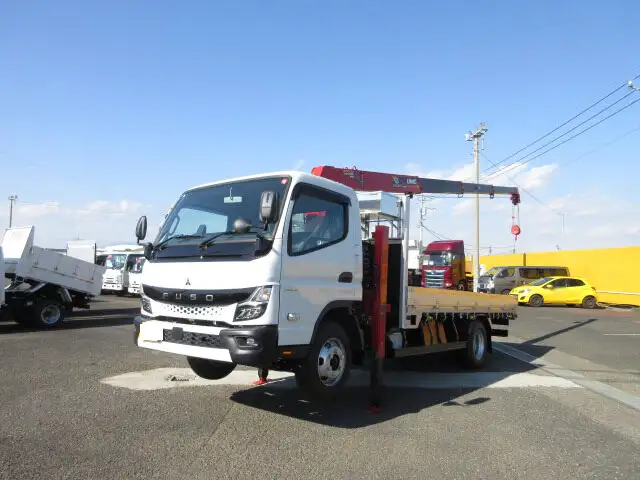 三菱 キャンター 小型 車両重機運搬 4段クレーン ラジコン の中古トラック【車両No.163074】