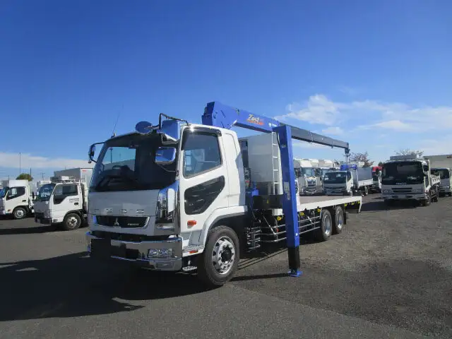 三菱 ファイター 中型/増トン 車両重機運搬 4段クレーン ラジコン の中古トラック【車両No.163060】