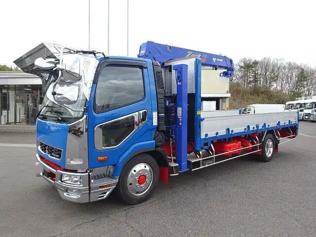 三菱 ファイター 中型/増トン 車両重機運搬 4段クレーン ラジコン の中古トラック【車両No.163697】