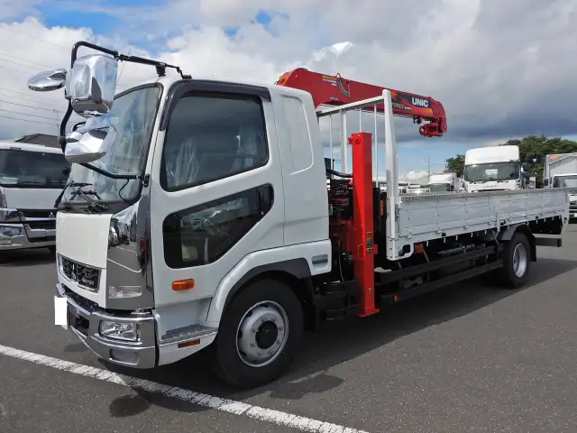 三菱 ファイター 中型/増トン 車両重機運搬 4段クレーン ラジコン の中古トラック【車両No.156002】