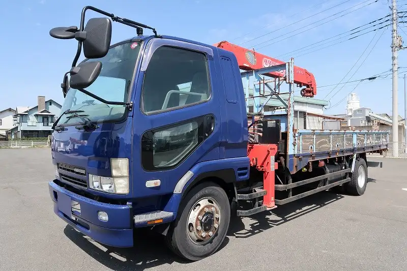 三菱 ファイター 中型/増トン クレーン付 床鉄板 5段 の中古トラック【車両No.164548】