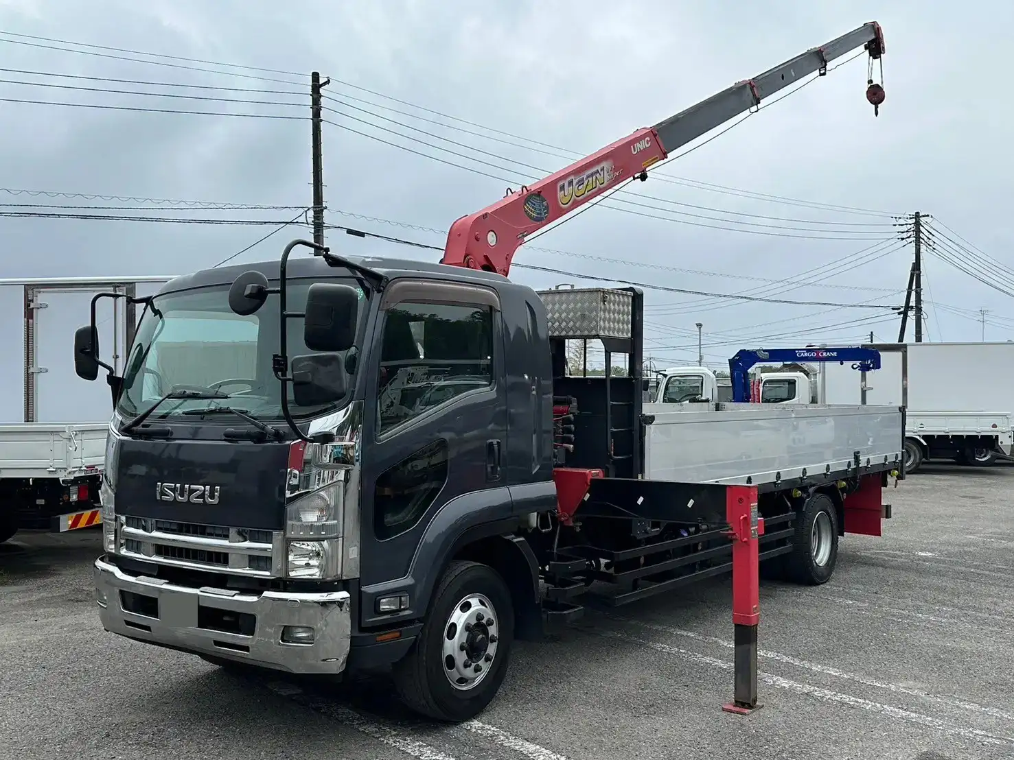 いすゞ フォワード 中型/増トン クレーン付 アルミブロック 4段 の中古トラック【車両No.164720】