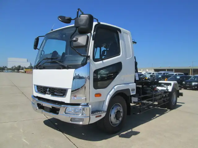 三菱 ファイター 中型/増トン アームロール ツインホイスト ベッド の中古トラック【車両No.165393】