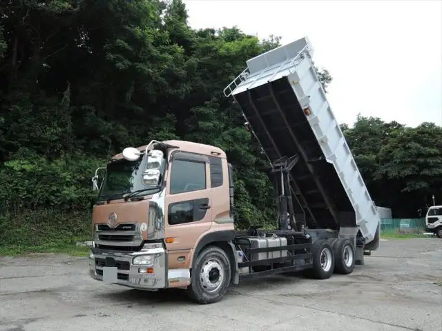 日産UD クオン 大型 ダンプ 土砂禁 天蓋付き の中古トラック【車両No.166412】