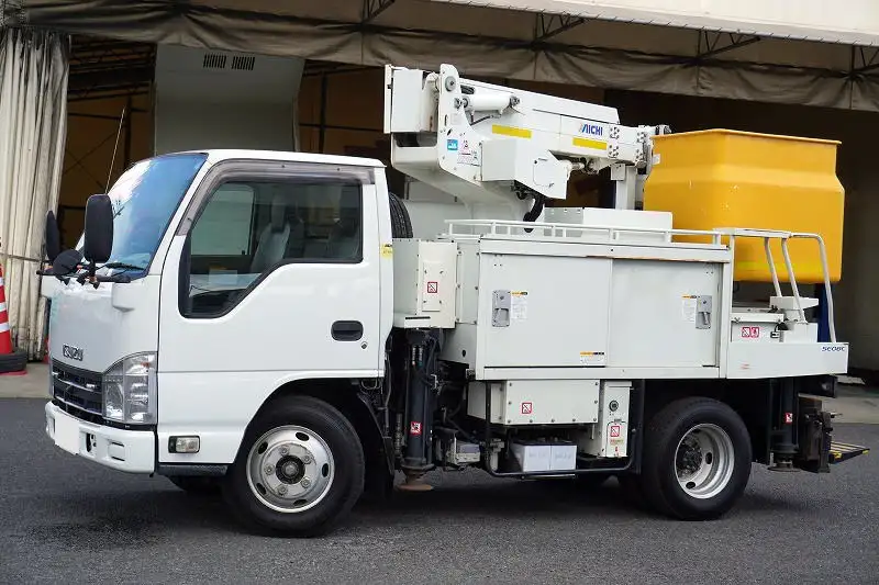 いすゞ エルフ 小型 高所・建柱車 高所作業車 電工仕様 の中古トラック【車両No.166461】