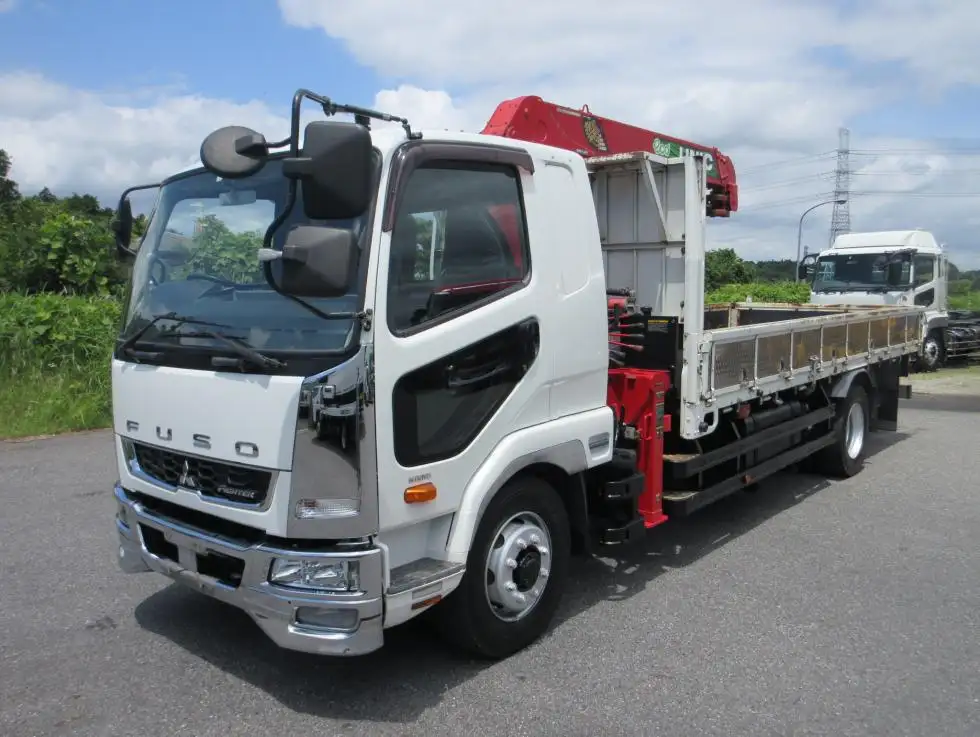 三菱 ファイター 中型/増トン クレーン付 床鉄板 4段 の中古トラック【車両No.166720】