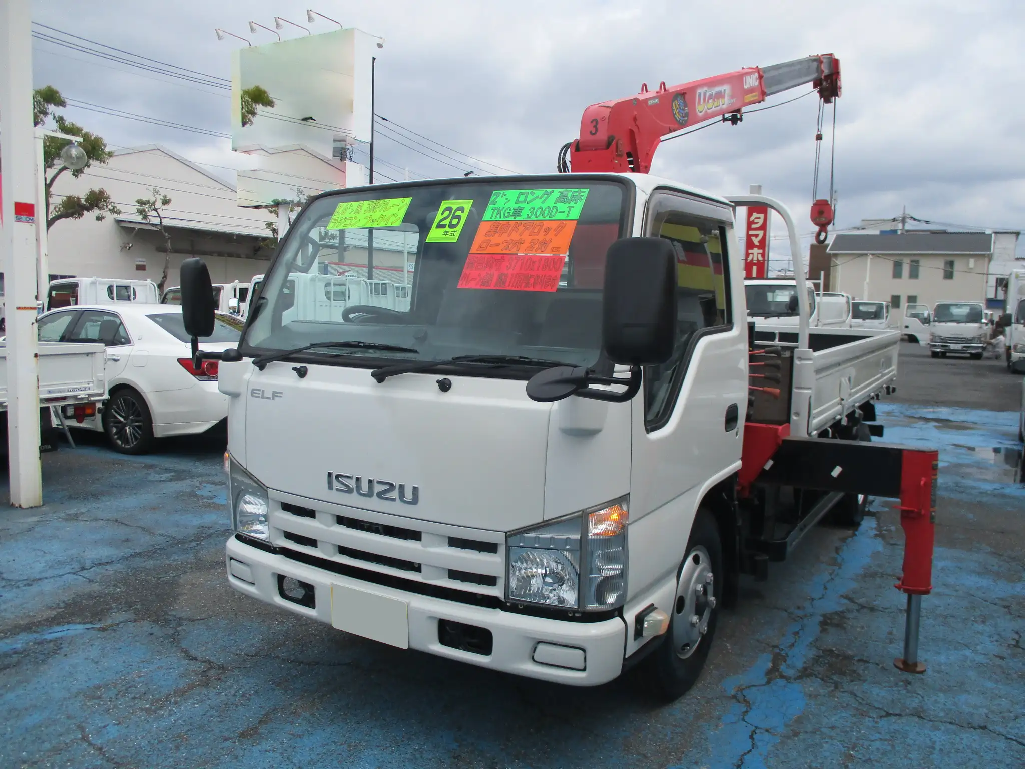 いすゞ エルフ 小型 クレーン付 3段 ラジコン の中古トラック【車両No.166719】