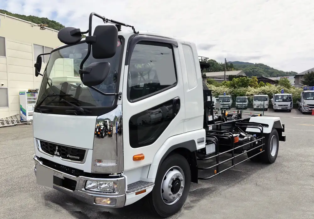 三菱 ファイター 中型/増トン アームロール ツインホイスト ベッド の中古トラック【車両No.168138】