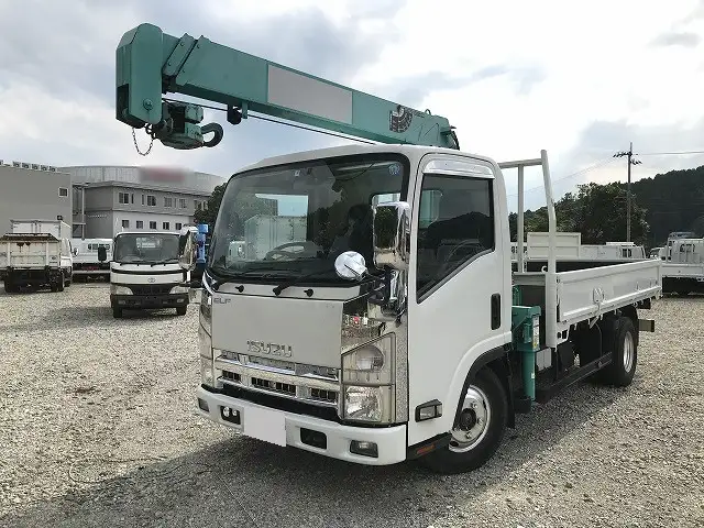 いすゞ エルフ 小型 クレーン付 床鉄板 3段 の中古トラック【車両No.168874】