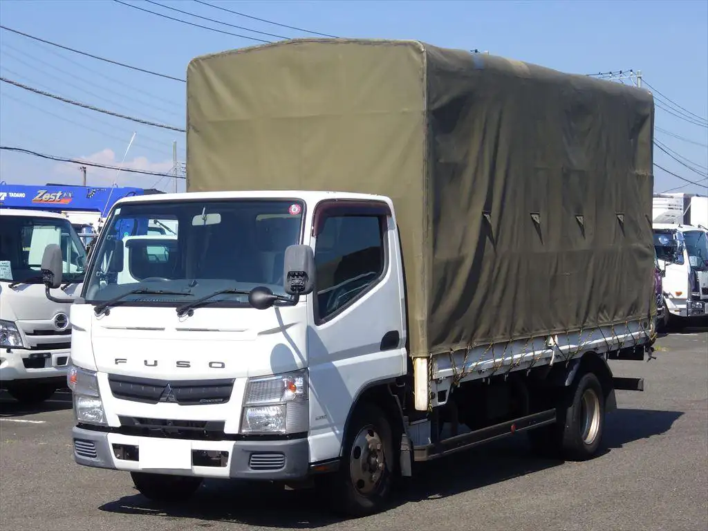 三菱 キャンター 小型 平ボディ 幌 TKG-FEA50 の中古トラック【車両No.170753】