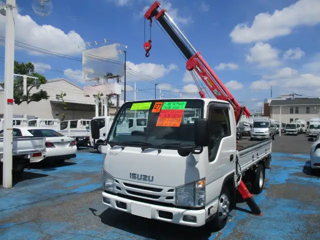 いすゞ エルフ 小型 クレーン付 横置簡易クレーン 3段 の中古トラック【車両No.170821】
