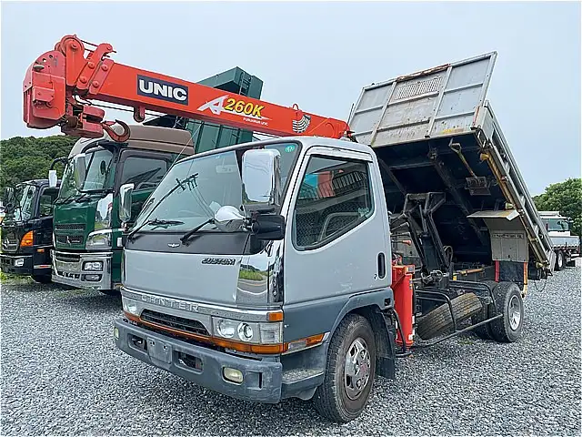 三菱 キャンター 小型 ダンプ クレーン付き KC-FE662EV の中古トラック【車両No.172297】