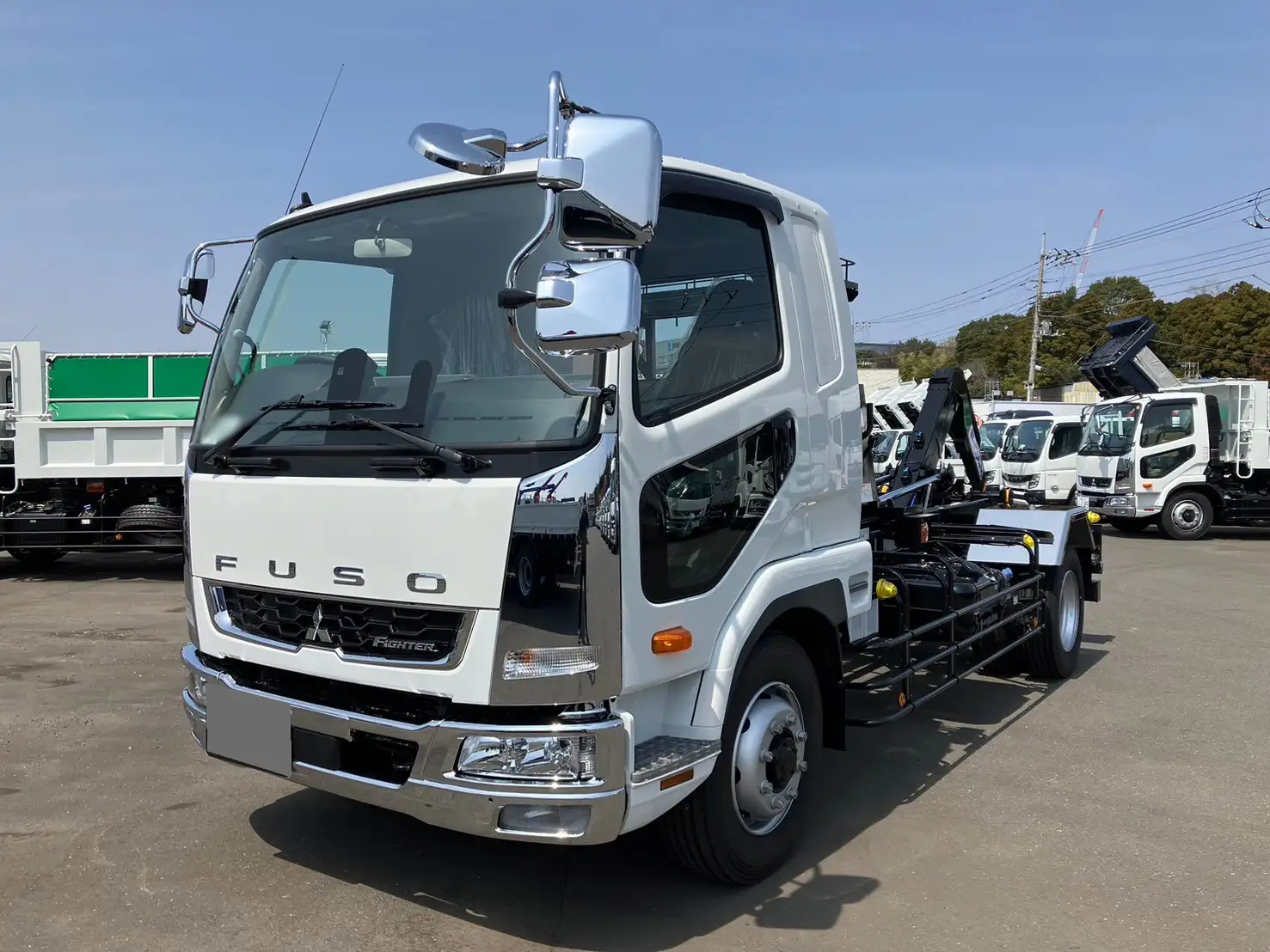 三菱 ファイター 中型/増トン アームロール ツインホイスト ベッド の中古トラック【車両No.172386】