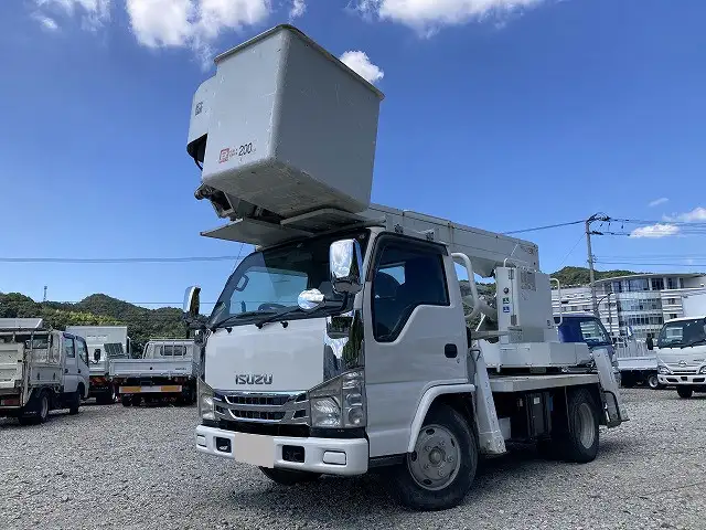 いすゞ エルフ 小型 高所・建柱車 高所作業車 電工仕様 の中古トラック【車両No.172628】