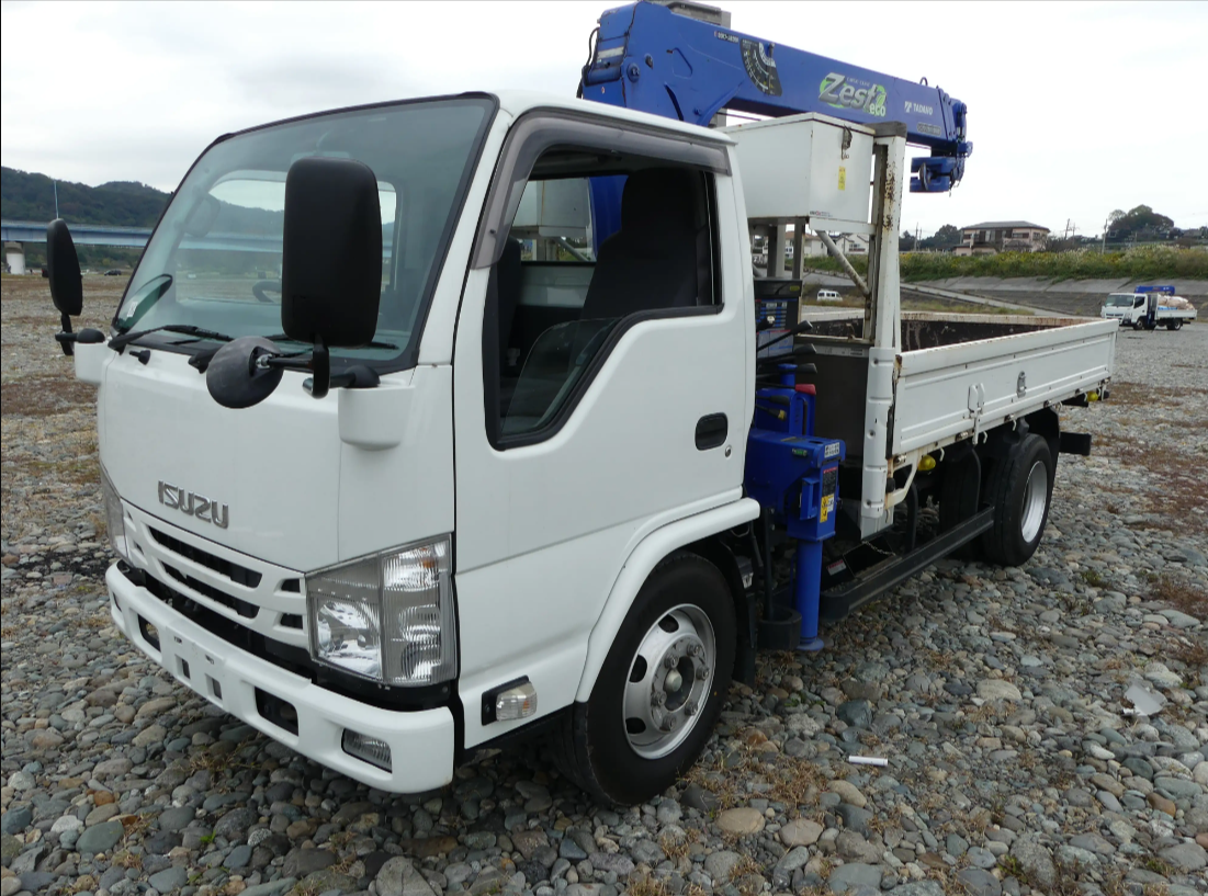 いすゞ エルフ 小型 クレーン付 床鉄板 3段 の中古トラック【車両No.173066】