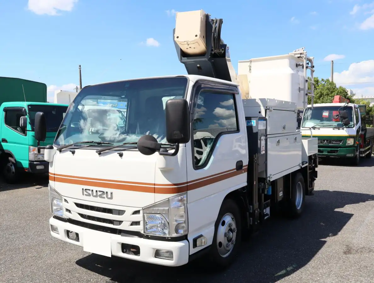 いすゞ エルフ 小型 高所・建柱車 高所作業車 電工仕様 の中古トラック【車両No.173395】
