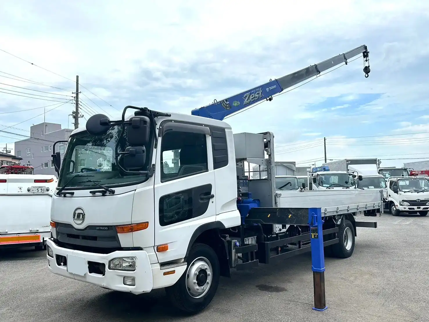 日産UD コンドル 中型/増トン クレーン付 床鉄板 アルミブロック の中古トラック【車両No.173610】