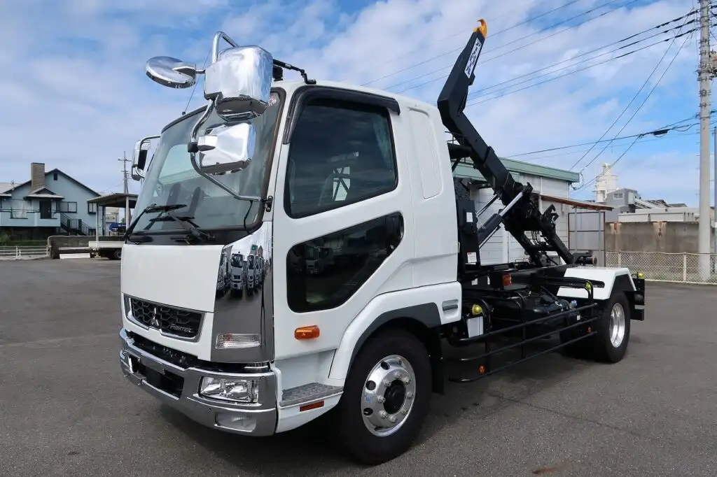 三菱 ファイター 中型/増トン アームロール ツインホイスト ベッド の中古トラック【車両No.174343】
