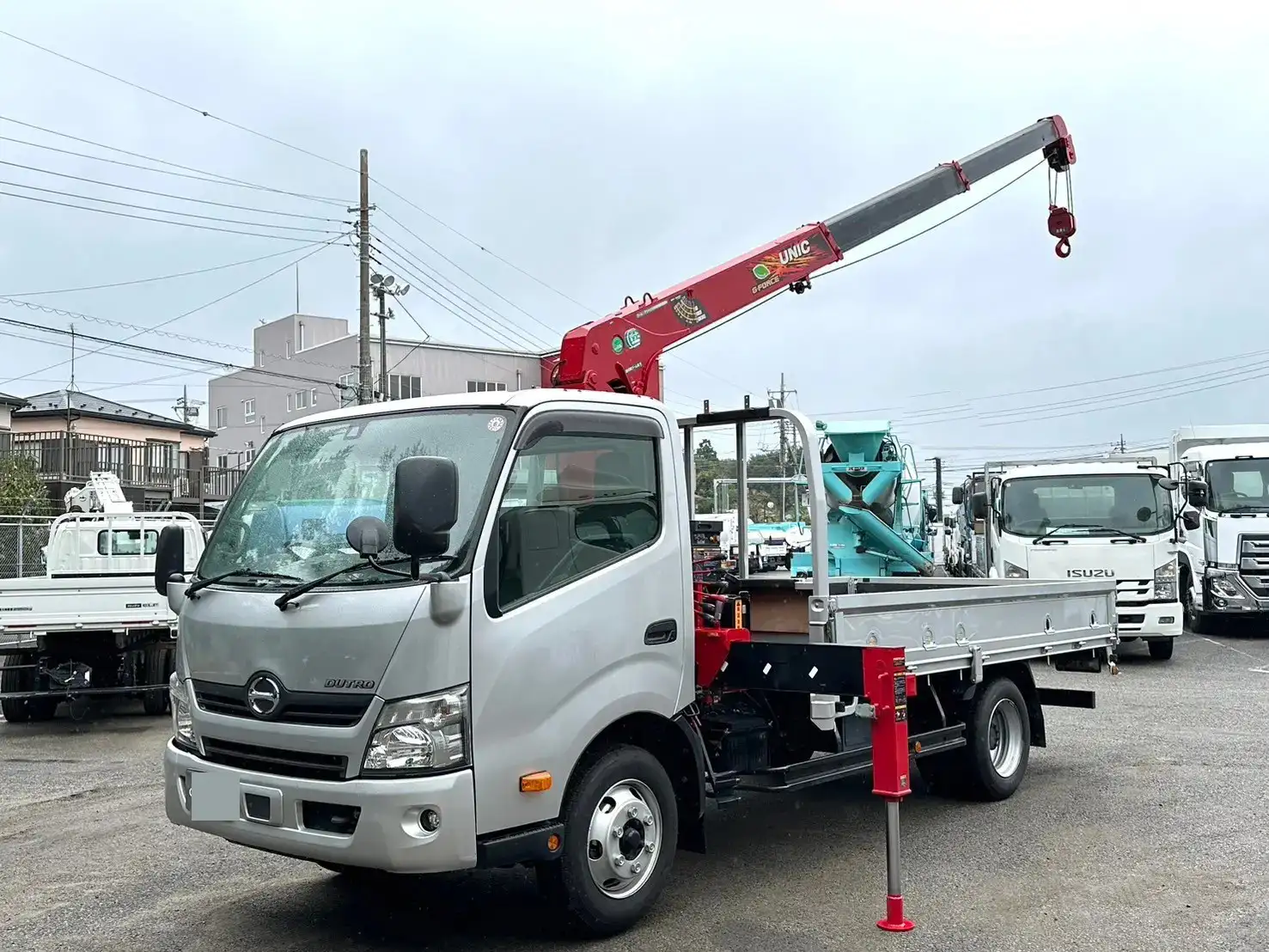 日野 デュトロ 小型 クレーン付 床鉄板 3段 の中古トラック【車両No.174897】