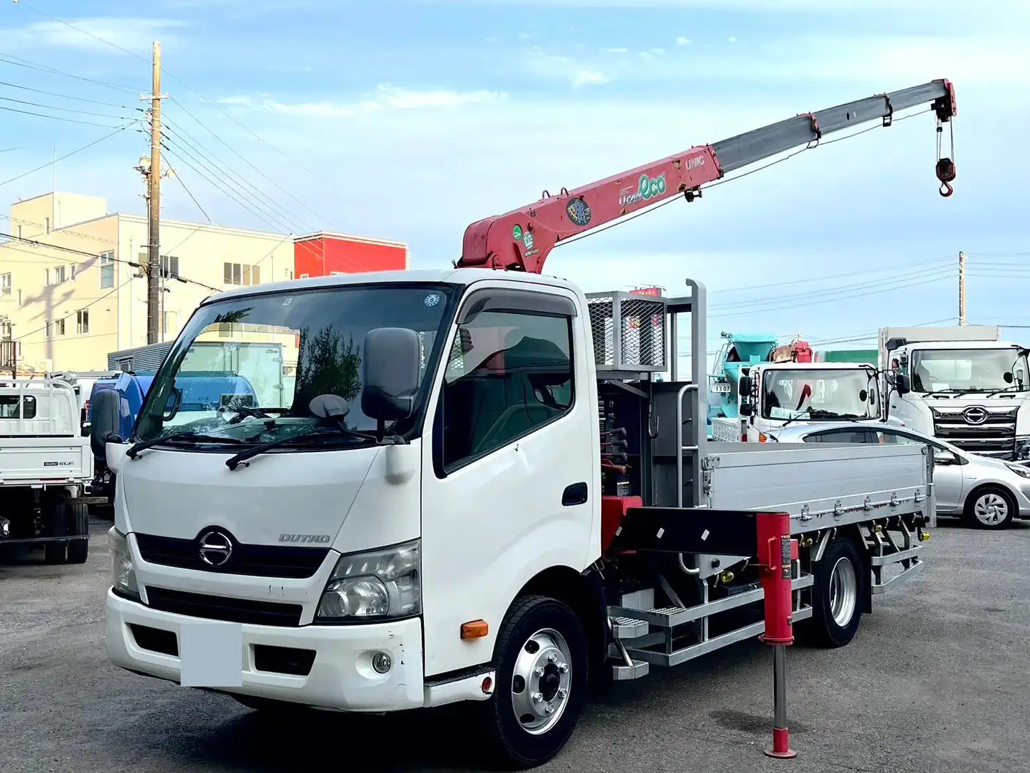 日野 デュトロ 小型 クレーン付 アルミブロック 4段 の中古トラック【車両No.174560】