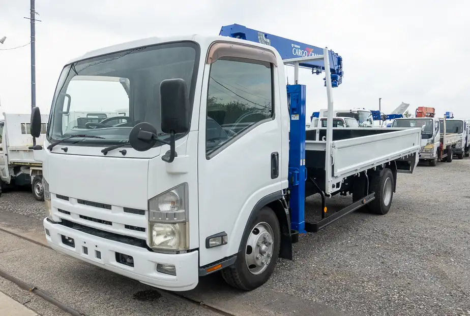 いすゞ エルフ 小型 車両重機運搬 4段クレーン ラジコン の中古トラック【車両No.175461】