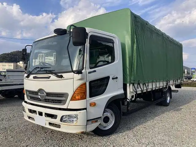 日野 レンジャー 中型/増トン 平ボディ 幌 床鉄板 の中古トラック【車両No.177518】