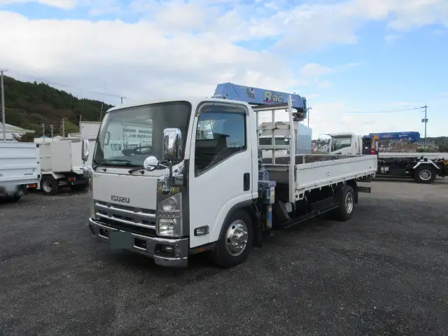 いすゞ エルフ 小型 クレーン付 床鉄板 3段 の中古トラック【車両No.177598】