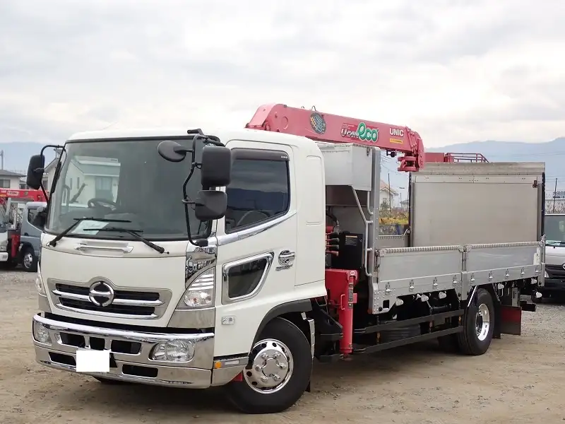 日野 レンジャー 中型/増トン クレーン付 パワーゲート 床鉄板 の中古トラック【車両No.177725】